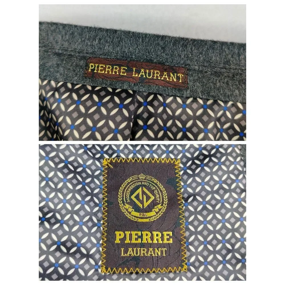 Pierre Laurant Blazer‎ Mens 52R Gray Wool Silk Corpcore Professional Career